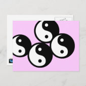 Ying yang-symbool briefkaart (Voorkant / Achterkant)