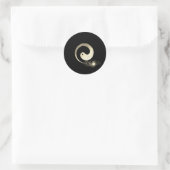 Ying Yang Symbool Evenwicht Hart Goud Pace Spiritu Ronde Sticker (Tas)