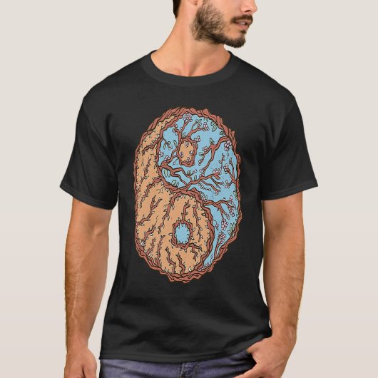 Ying Yang Tai Chi Peace Chinese Feng Shui Bagua Da T-shirt (Voorkant)