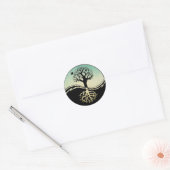 Ying Yang Tree of Life Ronde Sticker (Envelop)