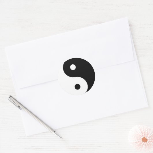 Ying Yang Vredesteken Sticker (Envelop)