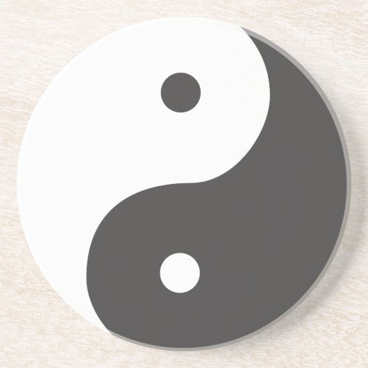 Ying Yang Zandsteen Onderzetter (Voorkant)