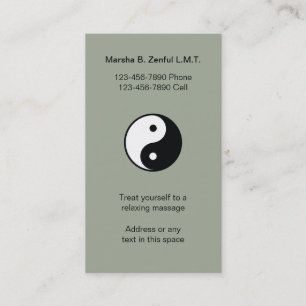 Ying Yang Zen Massage Visitekaartje