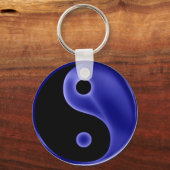 YingYang-blauw Sleutelhanger (Voorkant)
