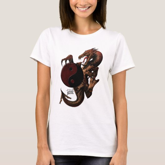 YingYang Dragon Long-Shirt T-shirt (Voorkant)