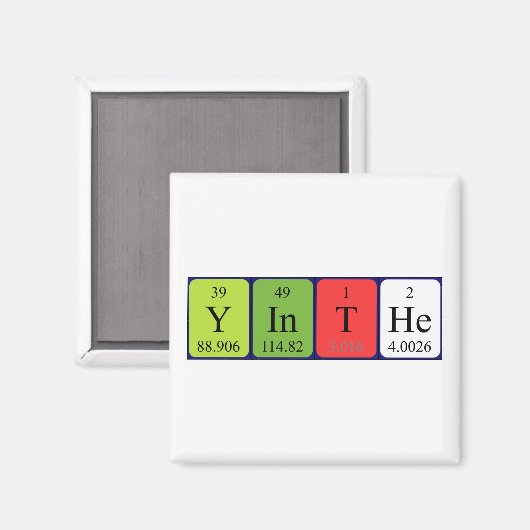 Yinthe periodieke table name magnet (Voorkant / Achterkant)