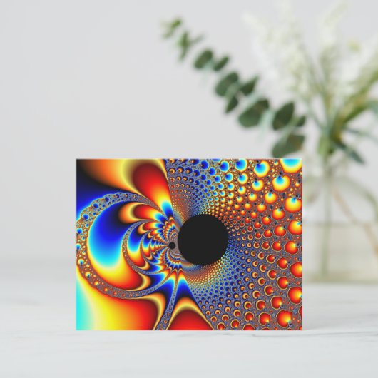 YinYang BigBang - Fractal Briefkaart (Staand voorkant)