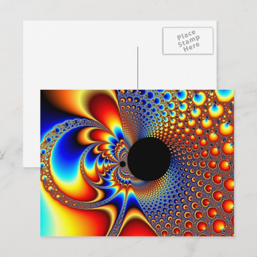 YinYang BigBang - Fractal Briefkaart (Voorkant / Achterkant)