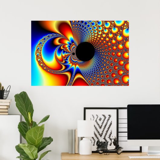 YinYang BigBang - Fractal Poster (Thuiskantoor)