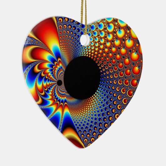 YinYang BigBang-kerstfractal Keramisch Ornament (Rechts)