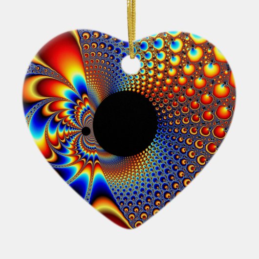 YinYang BigBang-kerstfractal Keramisch Ornament (Voorkant)