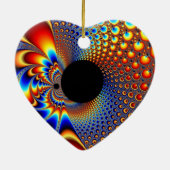 YinYang BigBang-kerstfractal Keramisch Ornament (Achterkant)