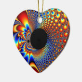YinYang BigBang-kerstfractal Keramisch Ornament (Links)