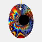 YinYang BigBang-kerstfractal Keramisch Ornament (Voorkant)