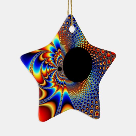 YinYang BigBang-kerstfractal Keramisch Ornament (Rechts)