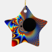YinYang BigBang-kerstfractal Keramisch Ornament (Voorkant)