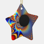 YinYang BigBang-kerstfractal Keramisch Ornament (Links)