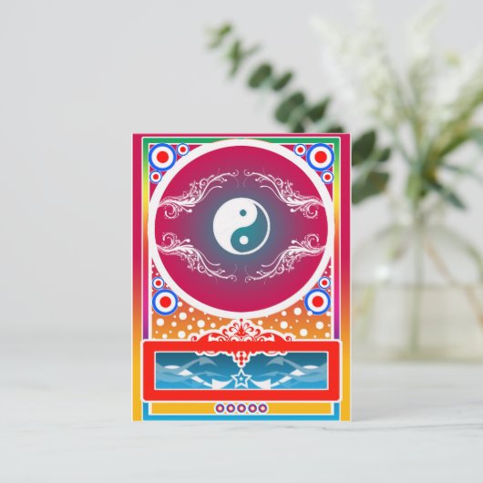 yinyang briefkaart (Staand voorkant)