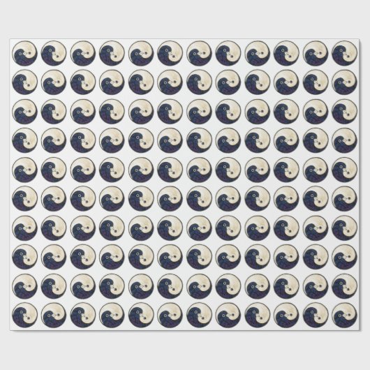 YinYang duiven inpakpapier op wit (Vlak)
