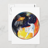 YinYang Fish and Cat - KleurenBriefkaart Briefkaart (Voorkant / Achterkant)