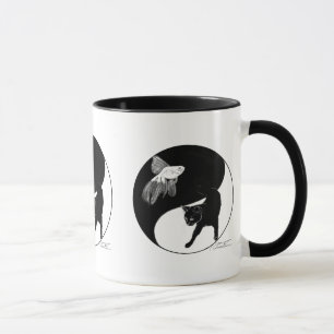 YinYang Fish and Cat - Mok met 3 afbeeldingen