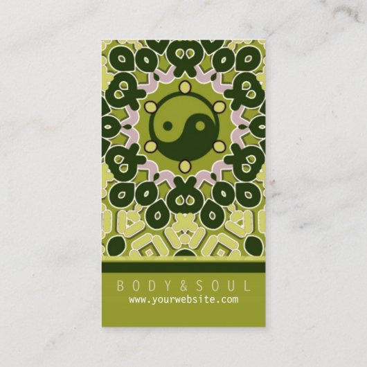 YINYANG green Visitekaartje (Achterkant)
