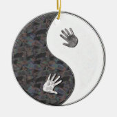 yinyang handen keramisch ornament (Voorkant)