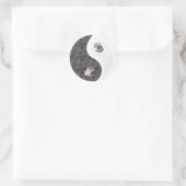 yinyang handen ronde sticker (Tas)