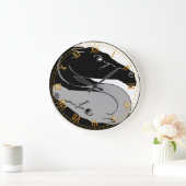 YinYang Horses Wall Clock Grote Klok (Huis)