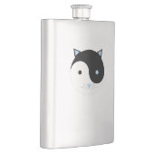 YinYang Kat in blauw Schattige Meditatie Yoga Ontw Flacon (Rechts)