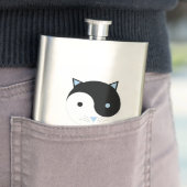 YinYang Kat in blauw Schattige Meditatie Yoga Ontw Flacon (Voorbeeld)