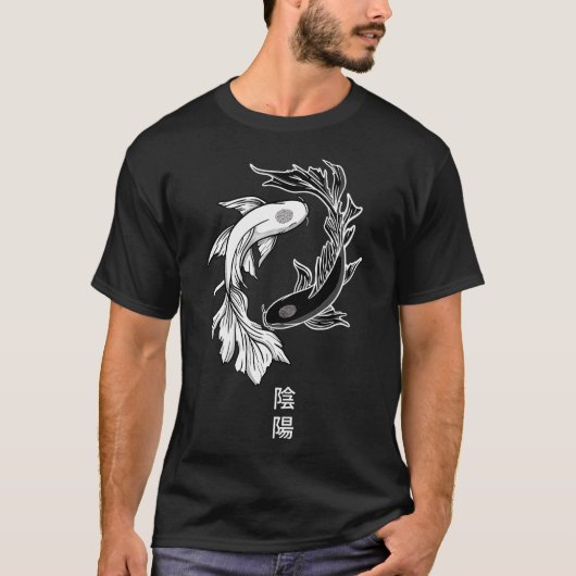 Yinyang koi t-shirt (Voorkant)