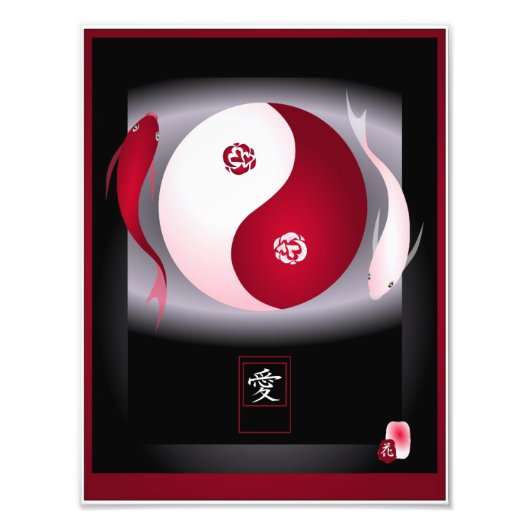 YinYang Love art print Foto Afdruk (Voorkant)