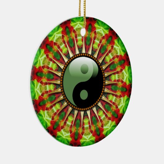 YinYang Mexican Sun flower Ceramic Ornament (Rechts)