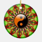 YinYang Mexican Sun flower Ceramic Ornament (Achterkant)