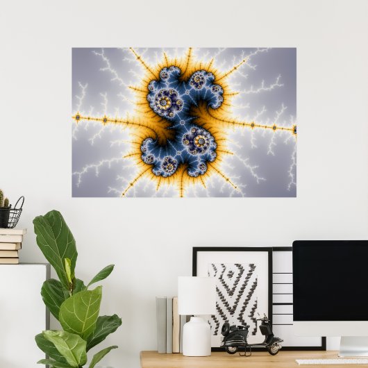 Yinyang Twister - Fractal Poster (Thuiskantoor)