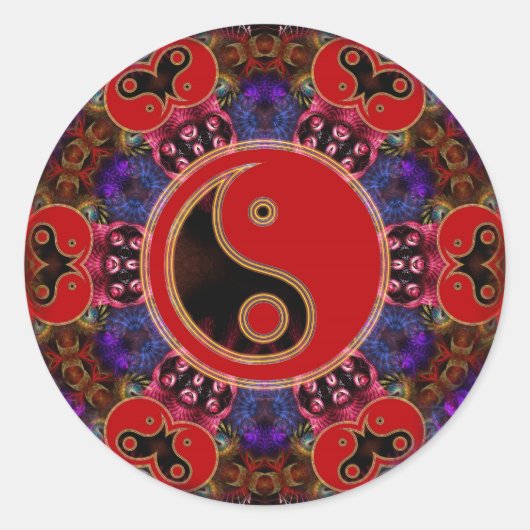 YinYang Wijsheid Sticker (Voorkant)