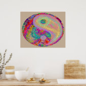 YinYang Yin Yang Healing Master's Symbolen Poster (Keuken)
