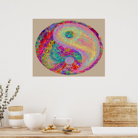 YinYang Yin Yang Healing Master's Symbolen Poster (Keuken)
