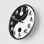 YinYang Zodiac Ronde Klok (Hoek)