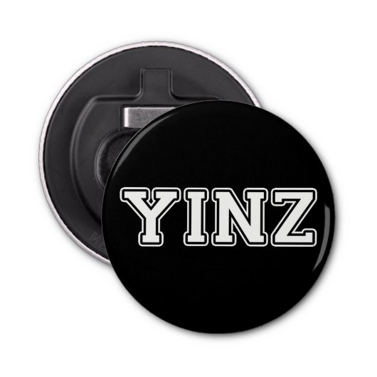 Yinz Button Flesopener (Voorkant)