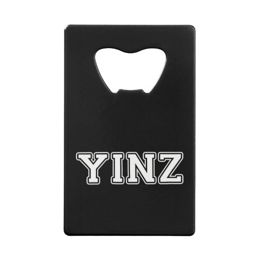 Yinz Creditkaart Flessenopener (Voorkant)