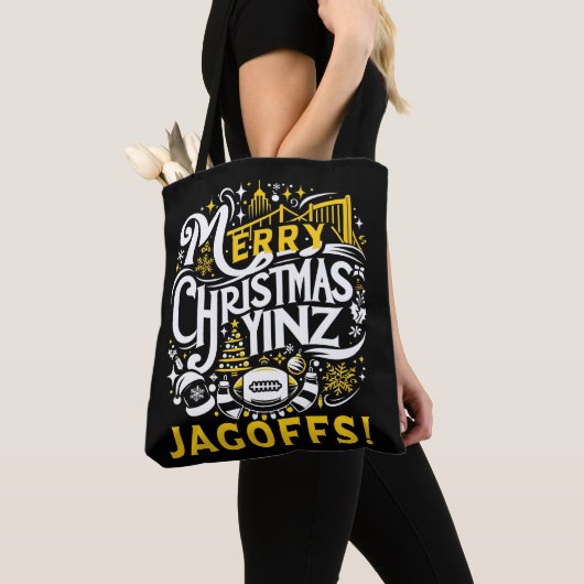 Yinz Jagoff Christmas Pittsburgh Gift Tote Bag (Dichtbij)