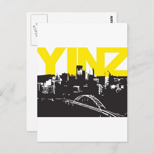Yinz Pittsburgh Briefkaart (Voorkant / Achterkant)