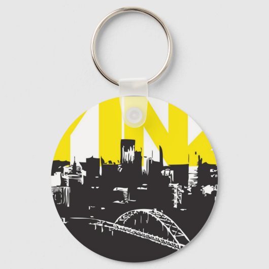 Yinz Pittsburgh Sleutelhanger (Voorkant)