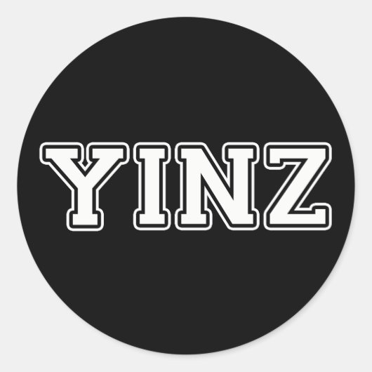 Yinz Ronde Sticker (Voorkant)