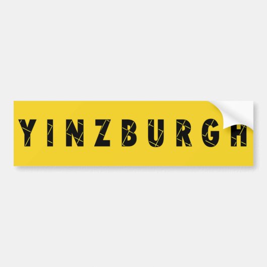 Yinzburgh Bumpersticker (Voorkant)