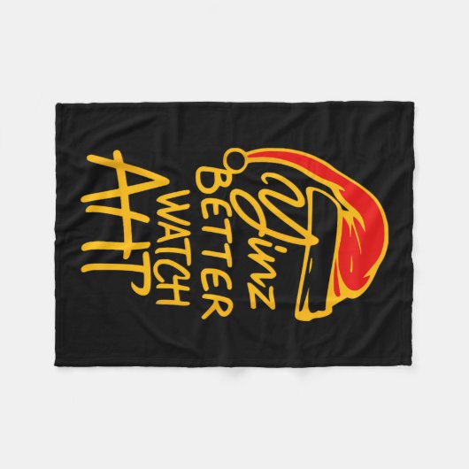 Yinzer Christmas Pittsburgh Santa Yinz Beter horlo Fleece Deken (Voorkant (Horizontaal))