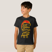 Yinzer Christmas Pittsburgh Santa Yinz Better Watc T-shirt (Voorkant volledig)