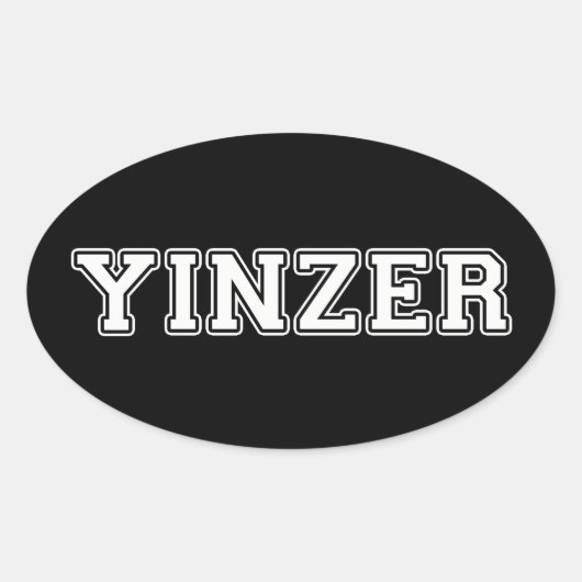 Yinzer Ovale Sticker (Voorkant)
